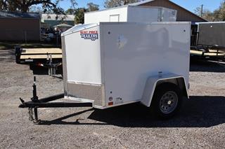 4x6 Slant Wedge Single Rear Door Cargo Trailer For Sale