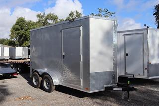 6x12 V Nose Cargo Trailer with a Thermoply Roof Liner For Sale