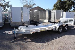 6x18 Aluminum Utility Trailer with Rear Stabilizer Jacks For Sale