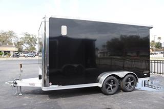 7x14 Flat Front Aluminum Motorcycle Trailer For Sale