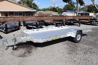 6.5x14 Used Aluminum Tilt Utility Trailer For Sale