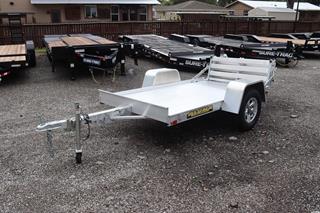 Used 4.5x8 Aluminum Utility Trailer with 4 Tie Down Loops For Sale