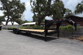 7x34 Gooseneck Two Car Hauler Trailer with Pull Out Ramps