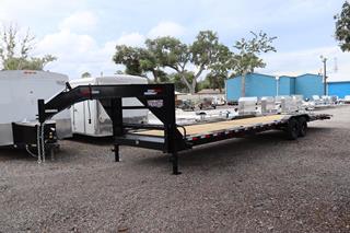 8x34 Gooseneck Equipment Trailer with Drive On Fenders For Sale