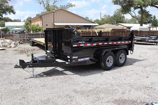 7(82")x12 Low Profile Dump Trailer with Tool Storage For Sale