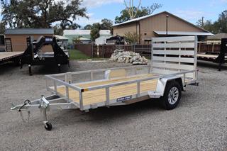 6x12 Aluminum Tube Top Utility Trailer with Stake Pockets For Sale