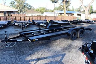 7x18 Open Car Hauler Trailer with a Top Wind Jack For Sale