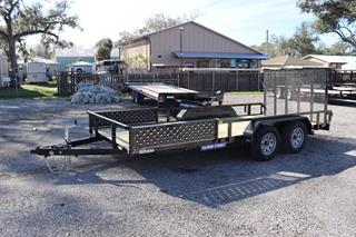 7x16 Tube Top ATV Utility Trailer with Side Ramps For Sale