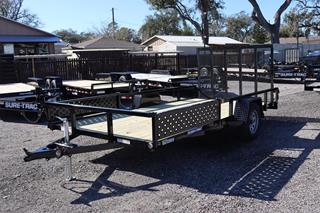 7x14 Tube Top ATV Trailer with Board Retainers For Sale