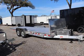 7(82")x22 Aluminum Power Tilt Car Hauler Trailer with 4 D Rings