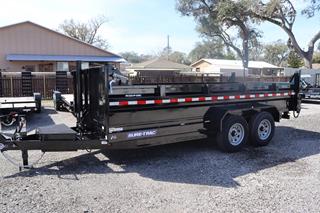 7(82")x16 Telescopic Dump Trailer with Tarp Roller For Sale