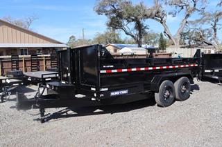 7(82")x14 Low Profile Dump Trailer with a Tarp Roller For Sale
