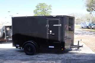 5x10 V Nose Cargo Trailer with Black Out Package For Sale