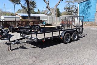 6x14 Used Steel Wood Deck Utility Trailer For Sale