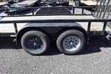 6x14 Used Steel Wood Deck Utility Trailer image 1 image 2 image 3 image 4 image 5 image 6 image 7